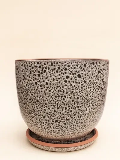 Benekli Sırlı Saksı No 4 Ø27cm - Saksilar - Lalezar Botanik