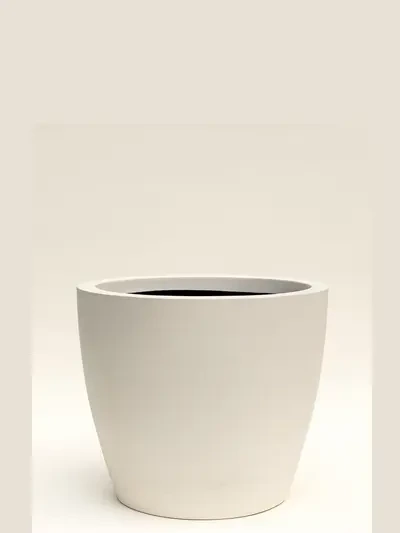 Manolya Beton Saksı No 2 Ø28cm Beyaz - Saksilar - Lalezar Botanik