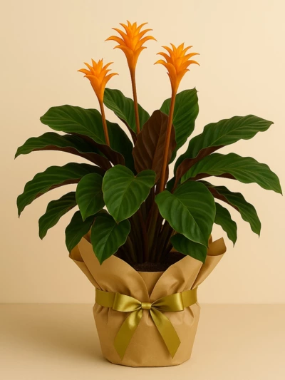 Calathea Crocata Dua Çiçeği Hediye Paketli Calathea Crocata Dua Çiçeği Hediye Paketli -  Salonofisbitkileri - Lalezar Botanik