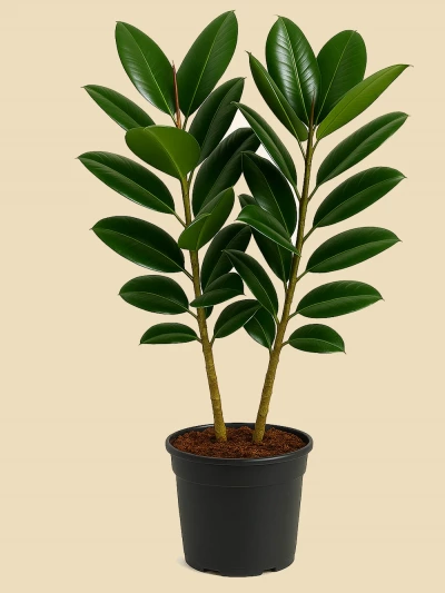 Ficus Elastica - Kauçuk 2 Kök 120 cm -  Salonofisbitkileri - Lalezar Botanik