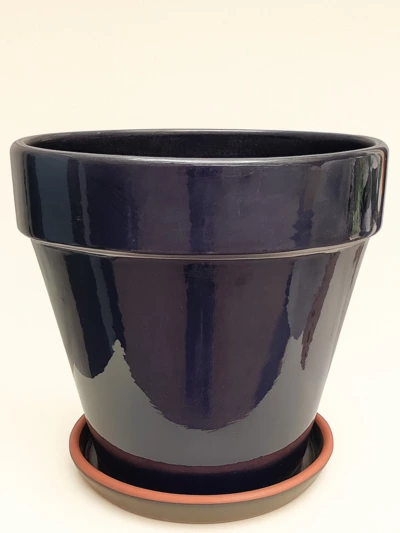 Lacivert Çift Sırlı 46 Cm -  Saksilar - Lalezar Botanik