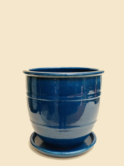 Lacivert Çift Sırlı No 2 Ø20cm Lacivert Çift Sırlı No 2 Ø20cm -  Saksilar - Lalezar Botanik