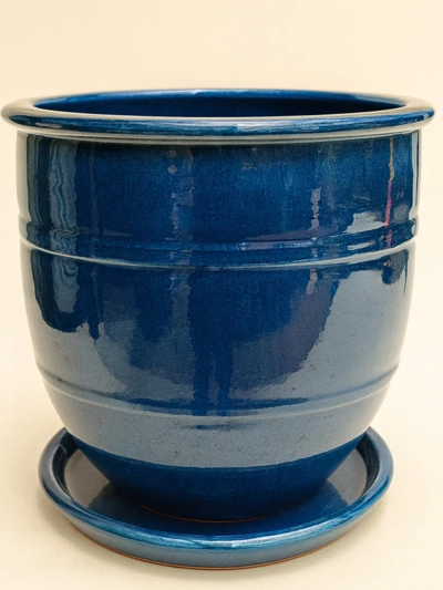 Lacivert Çift Sırlı No 6 Ø35cm -  Saksilar - Lalezar Botanik