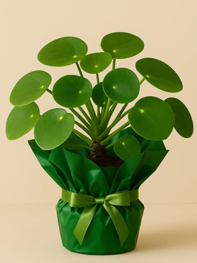 Pilea Peperomioides - Para Çiçeği Hediye Paketli Pilea Peperomioides - Para Çiçeği Hediye Paketli -  Salonofisbitkileri - Lalezar Botanik