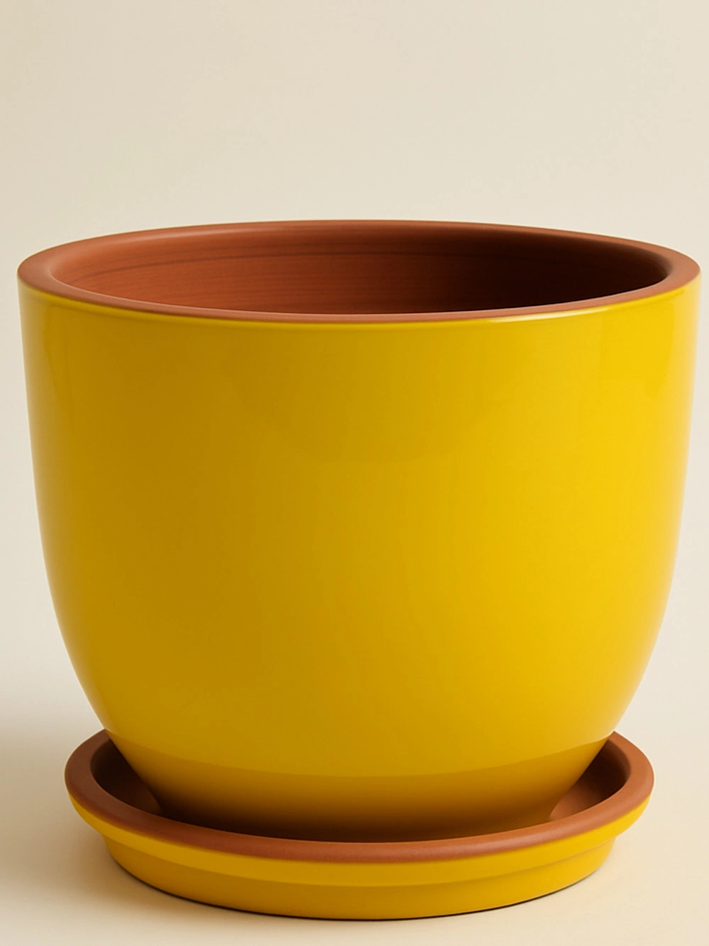 Sarı Sırlı Saksı No 6 Ø35cm - Saksilar - Lalezar Botanik