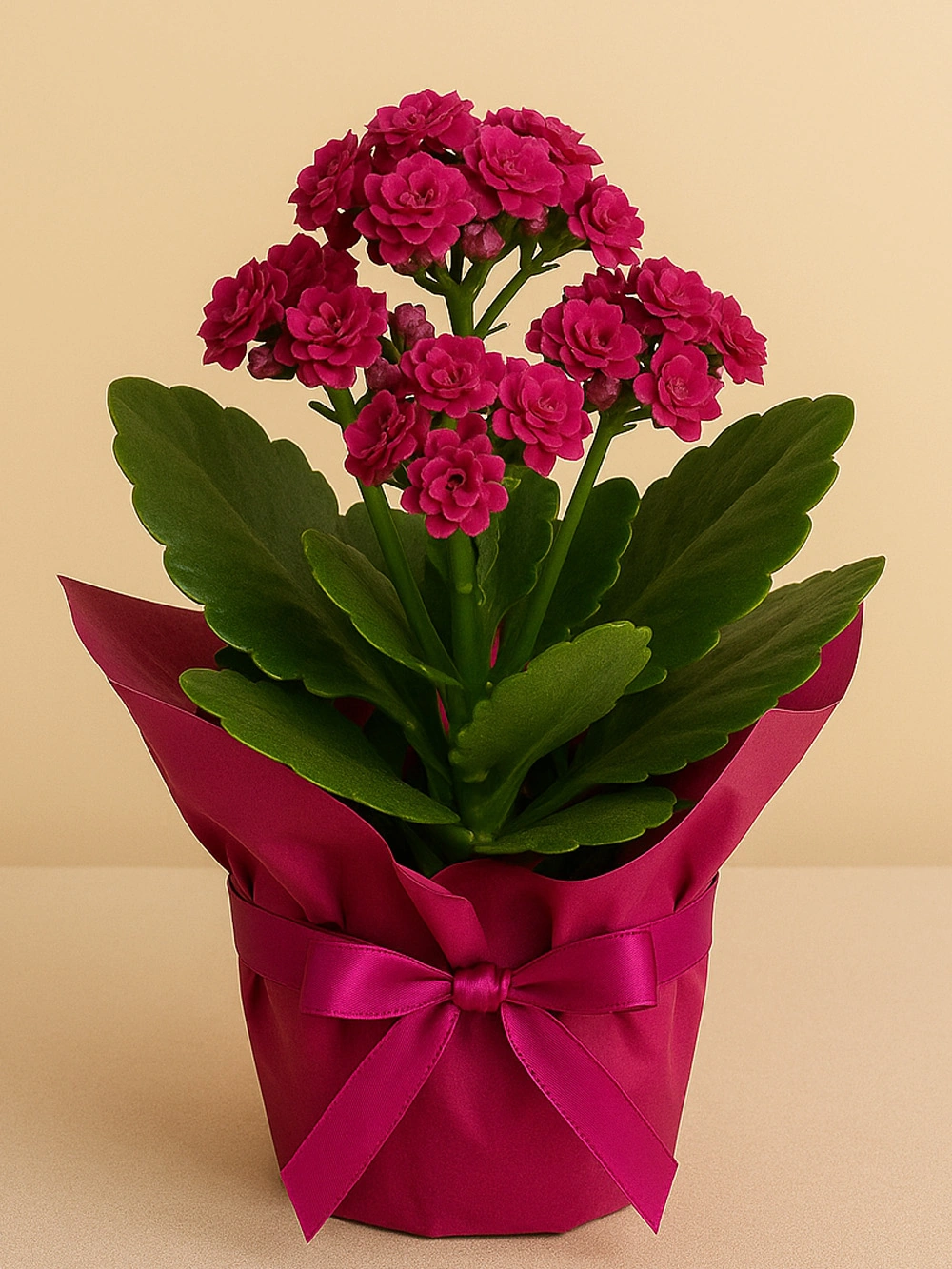 Kalanchoe Mor Hediye Paketli Kalanchoe Mor Hediye Paketli - salon-ofis-bitkileri - Lalezar Botanik