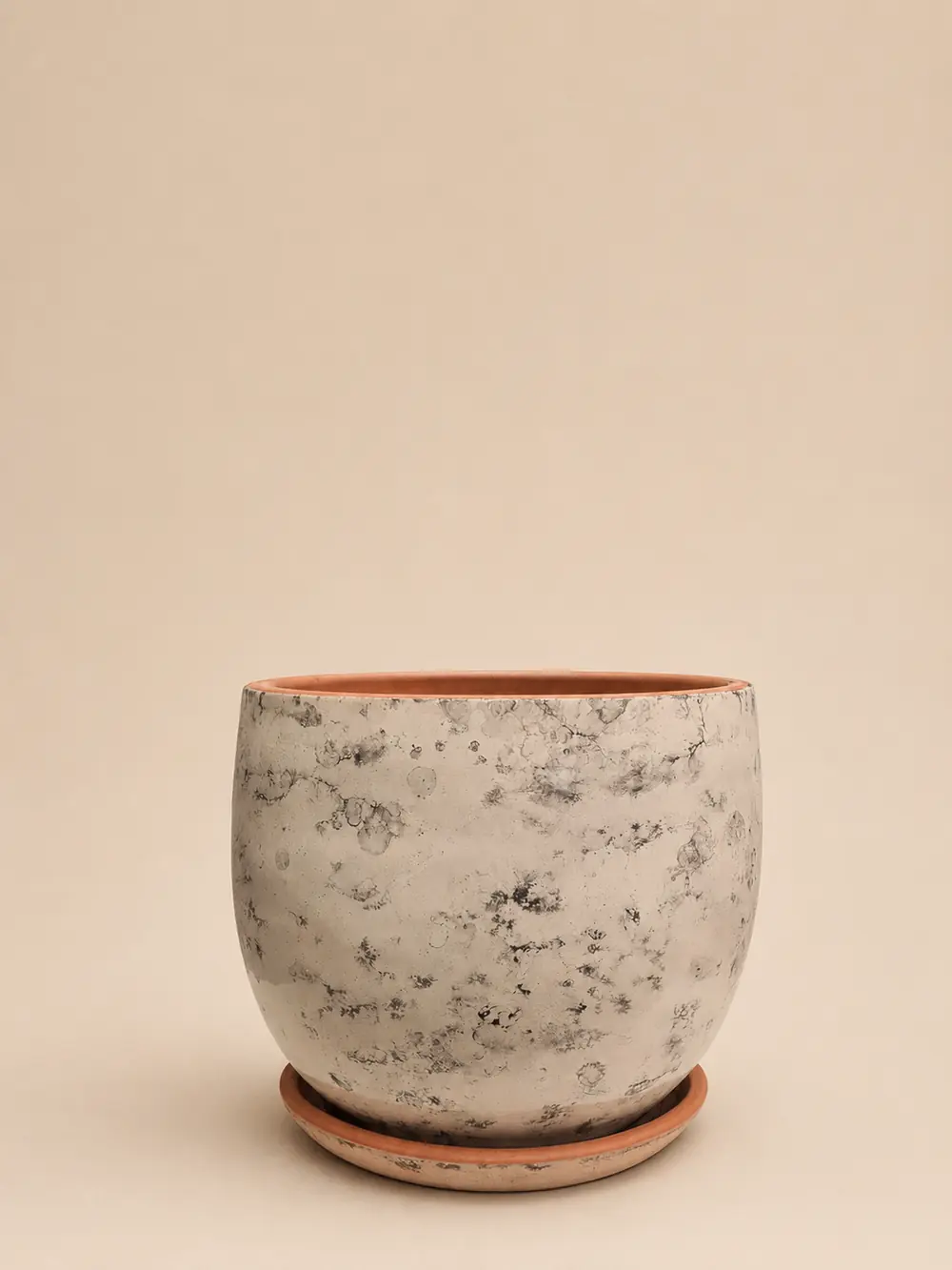 Krem Mermer Sırlı No 2 Ø20cm