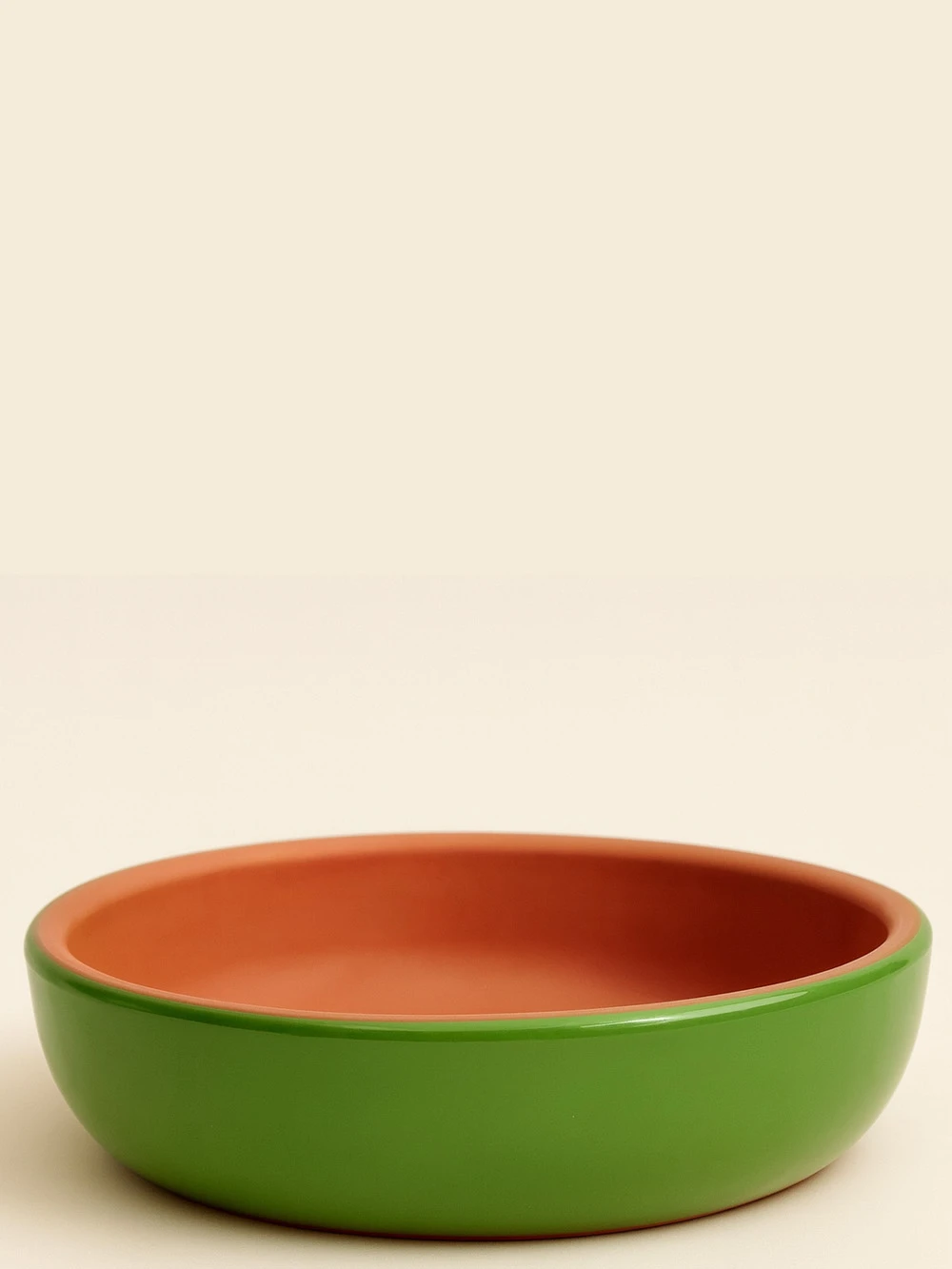 Yayvan Sırlı Saksı Yeşil Ø21cm - saksilar - Lalezar Botanik