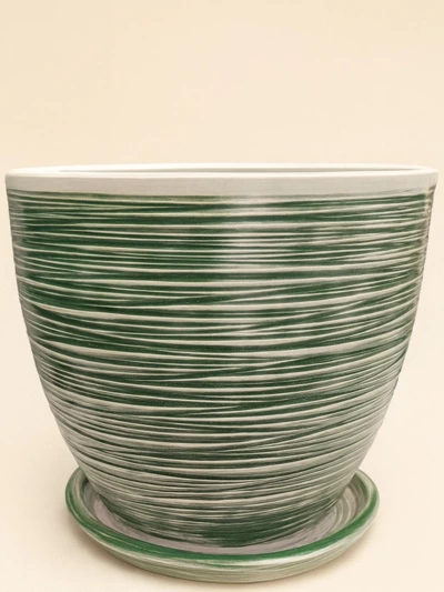 Yeşil Çizgili Sırlı No 6 Ø35cm