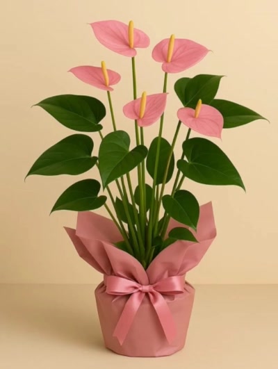 Antoryum Pembe Büyük Hediye Paketli