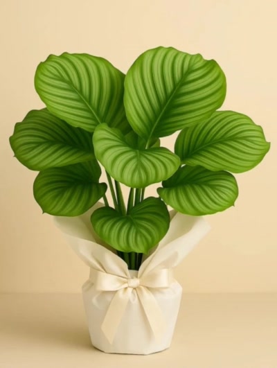 Calathea Orbifolia Dua Çiçeği Hediye Paketli