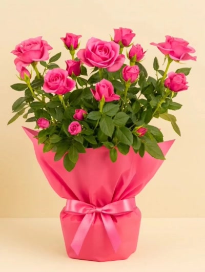 Gül Rosa Pembe 20-30cm Hediye Paketli
