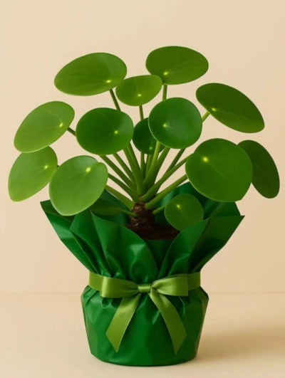 Pilea Peperomioides Para Çiçeği Hediye Paketli