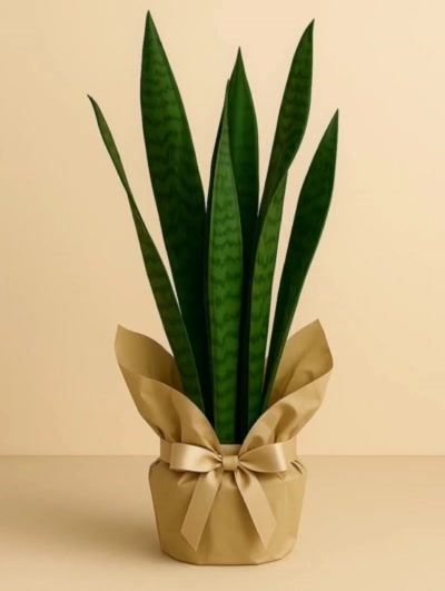 Sansevieria Paşa Kılıcı Yeşil 45cm Hediye Paketli