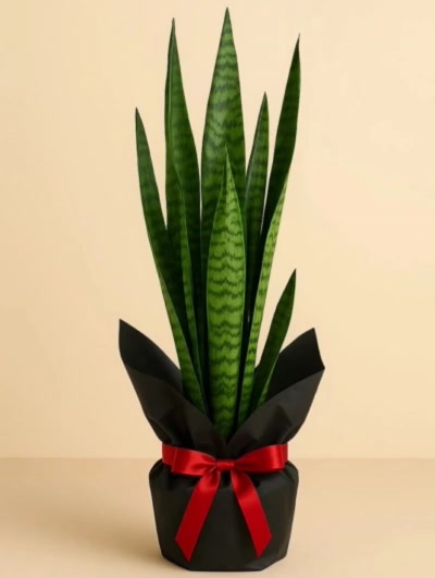 Sansevieria Paşa Kılıcı Yeşil 80cm Hediye Paketli